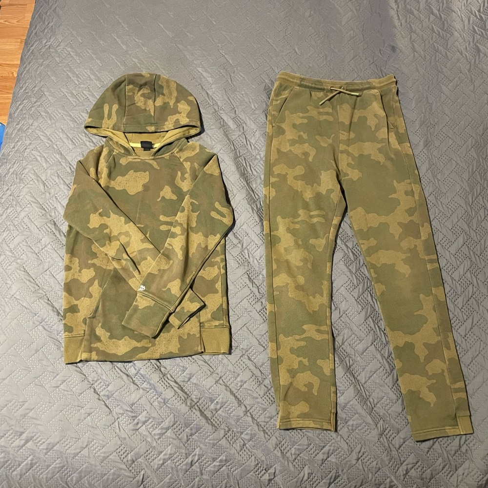 All in Motion Green Camo Hoodie + Camo Pants